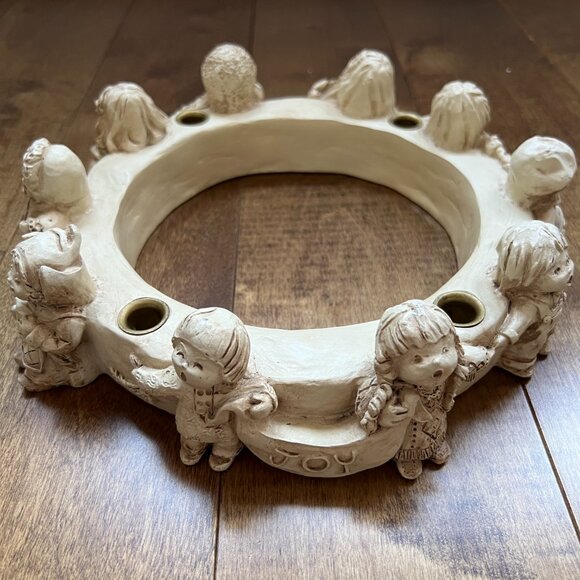 Vintage Abbey Press Advent Wreath Candle Holder Children All Over The World - Picture 5 of 9